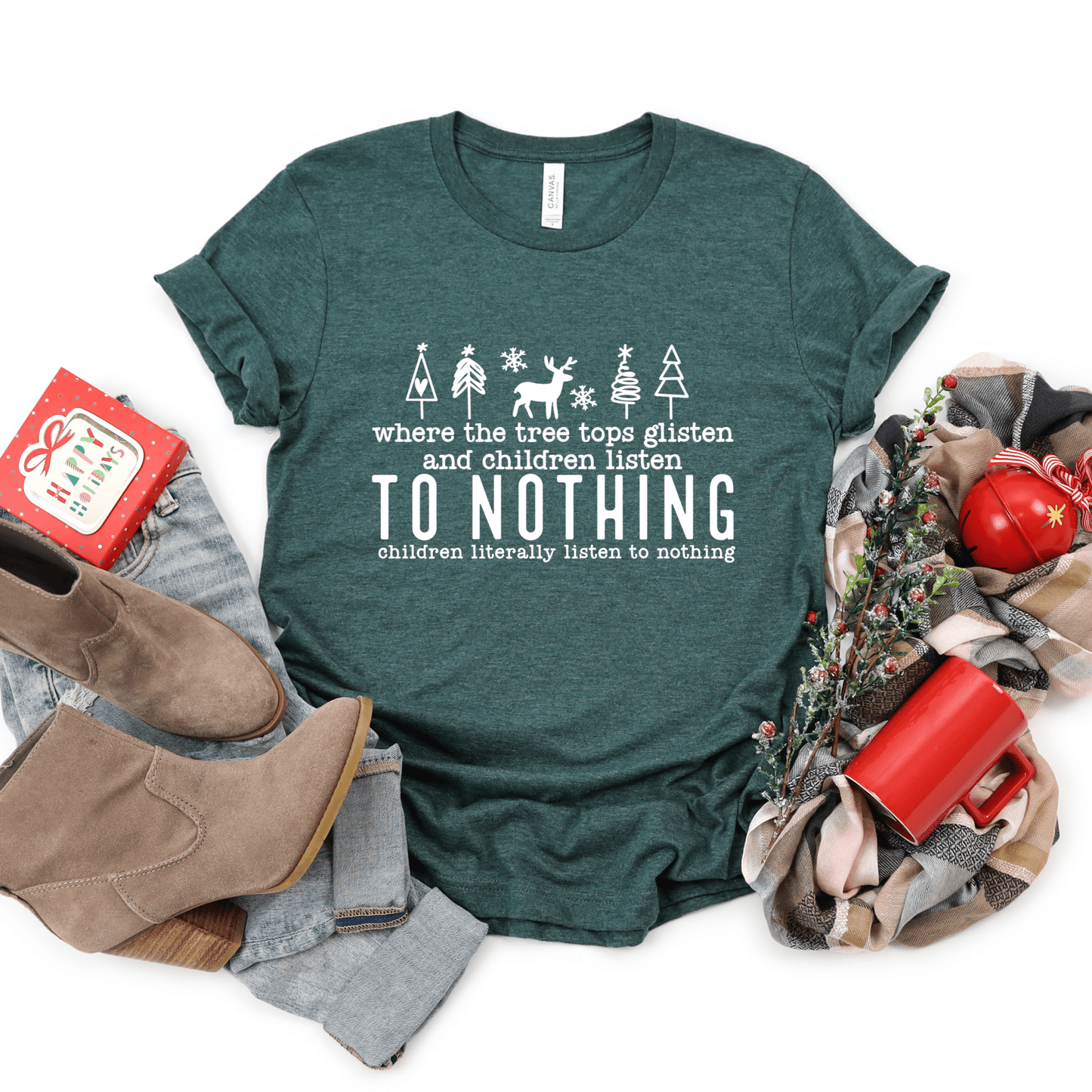 Children Listen to Nothing Christmas Tee - Ever Trendy Essentials