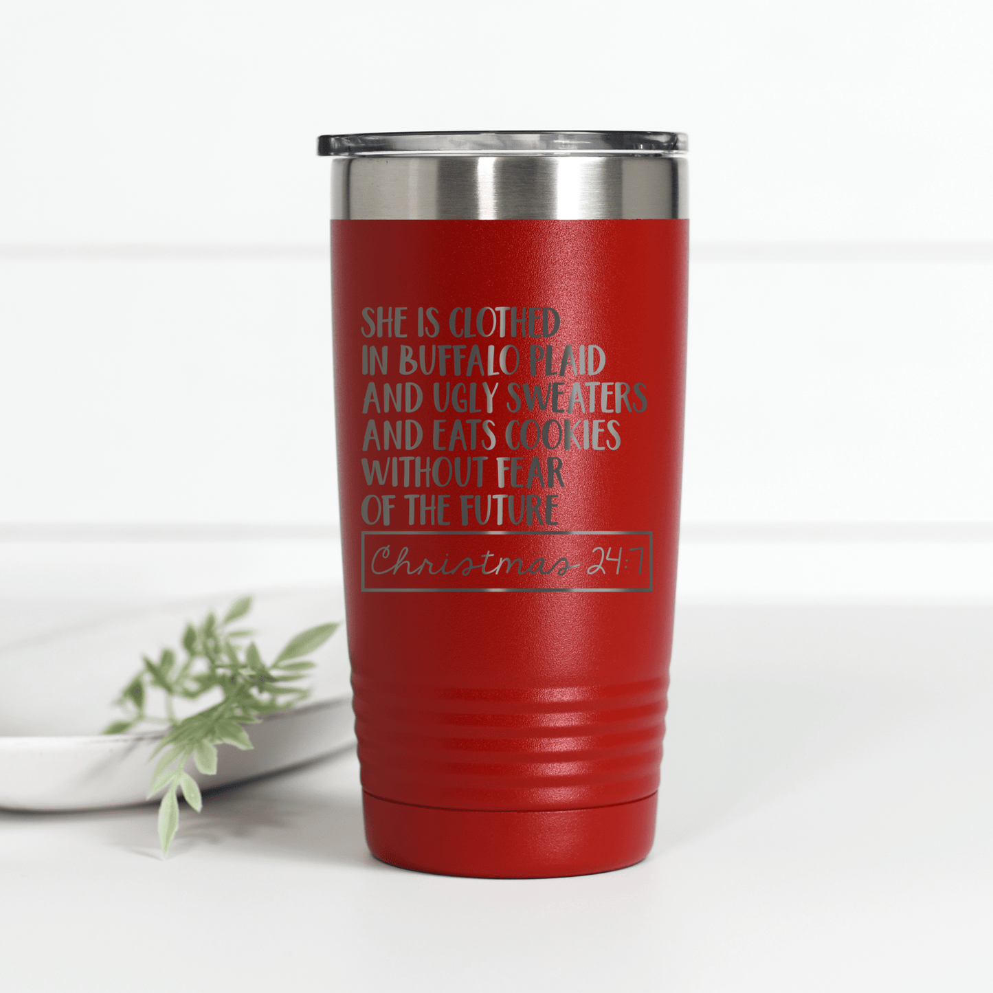 Christmas 24:7 20 oz Engraved Tumbler - Ever Trendy Essentials