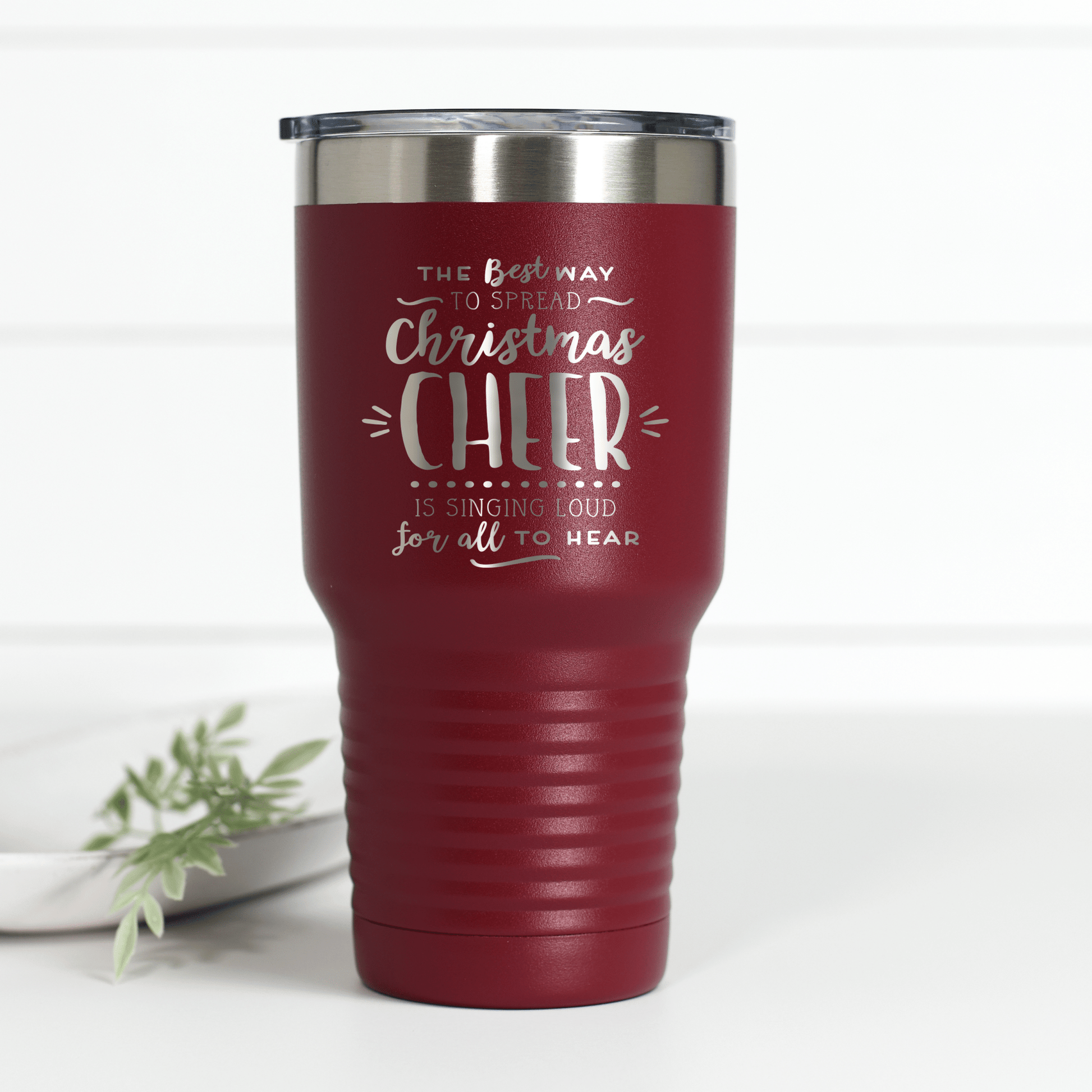 Christmas Cheer Singing Loud Elf 30 oz Engraved Tumbler - Ever Trendy Essentials