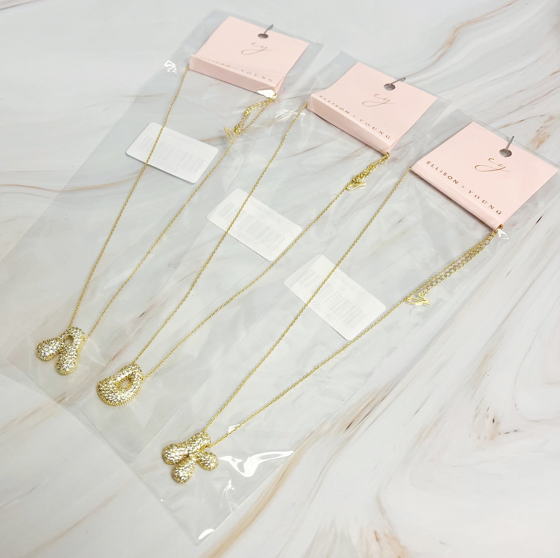 Crystal Bubble Initial Necklace - Ever Trendy Essentials