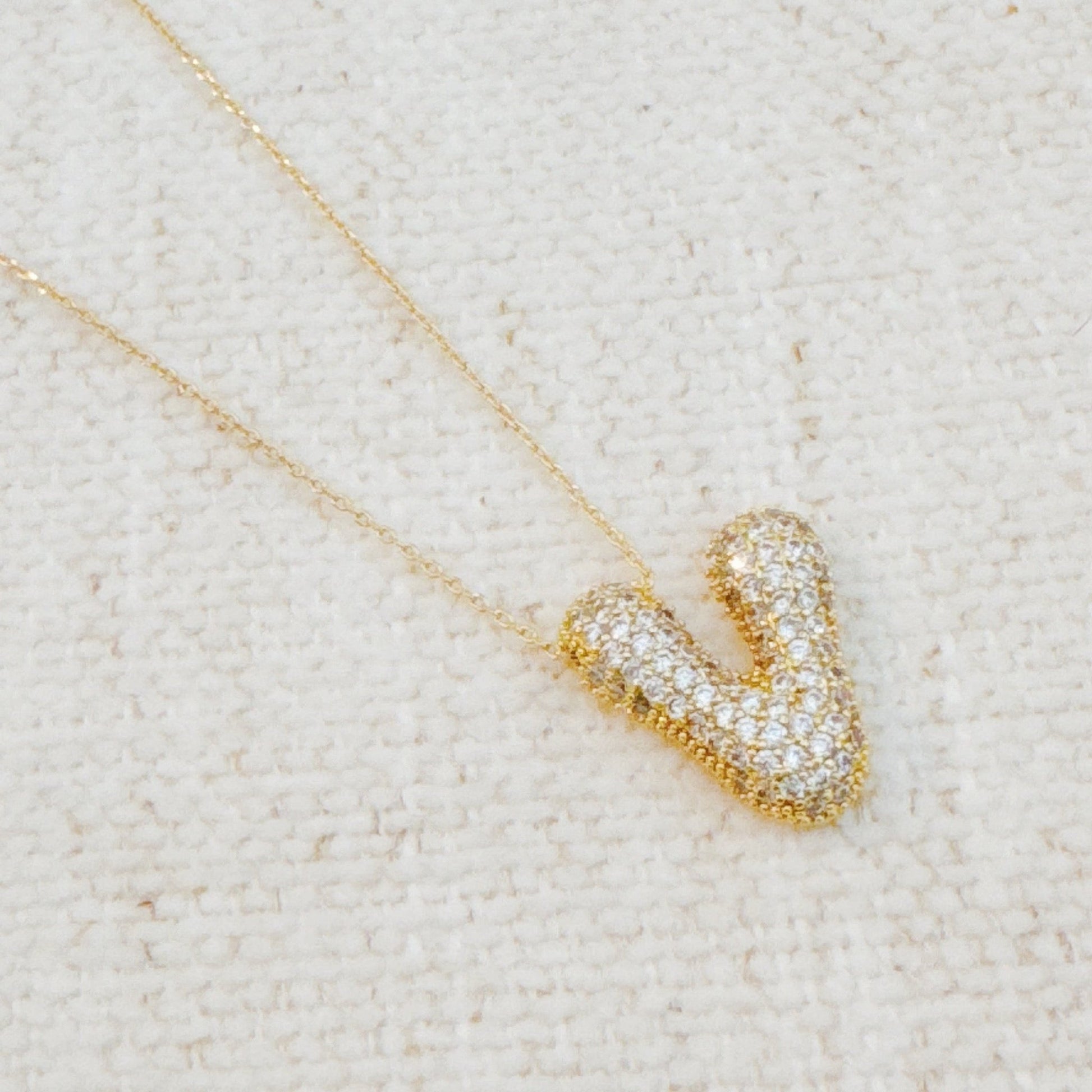 Crystal Bubble Initial Necklace - Ever Trendy Essentials
