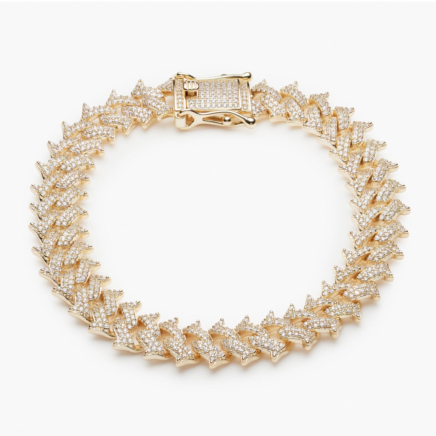 Iced Spiked Cuban Bracelet