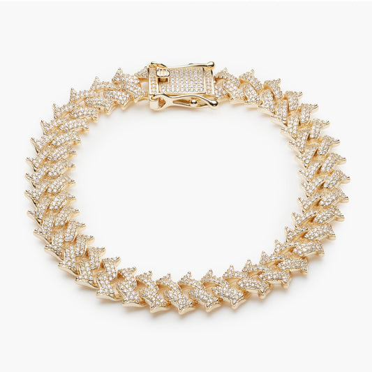 Iced Spiked Cuban Bracelet