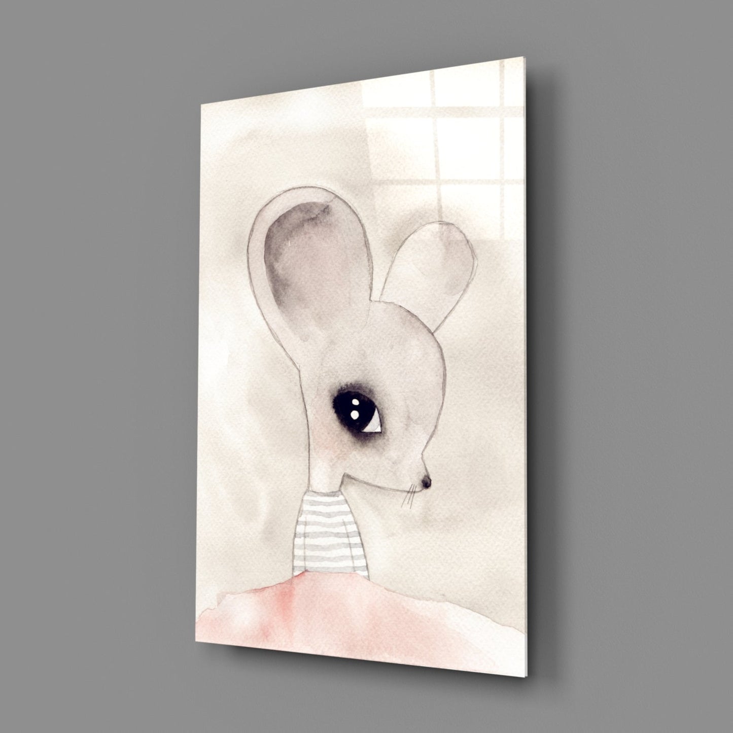Cute Mouse Glass Wall Art Daughter - Ever Trendy Essentials