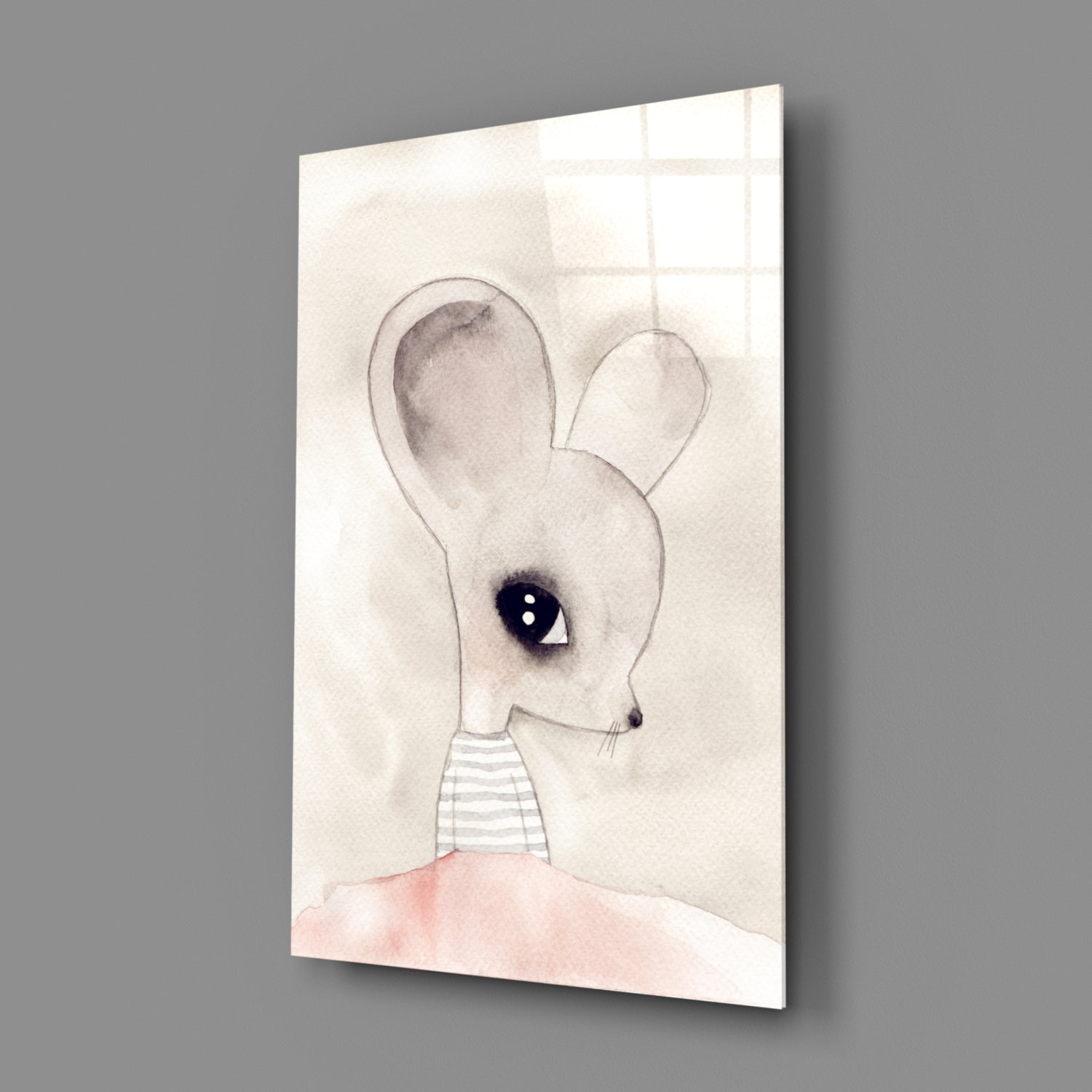 Cute Mouse Glass Wall Art Daughter - Ever Trendy Essentials