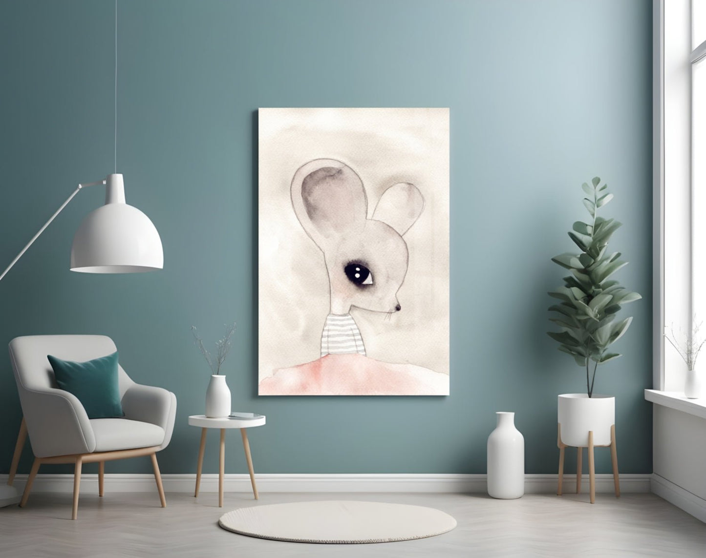 Cute Mouse Glass Wall Art Daughter - Ever Trendy Essentials