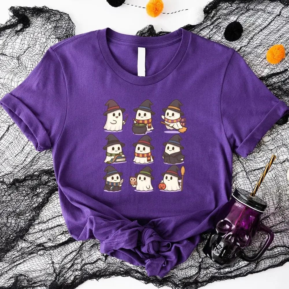 Cute Witch Ghosts Halloween Shirt – Kawaii Spooky Tee - Ever Trendy Essentials