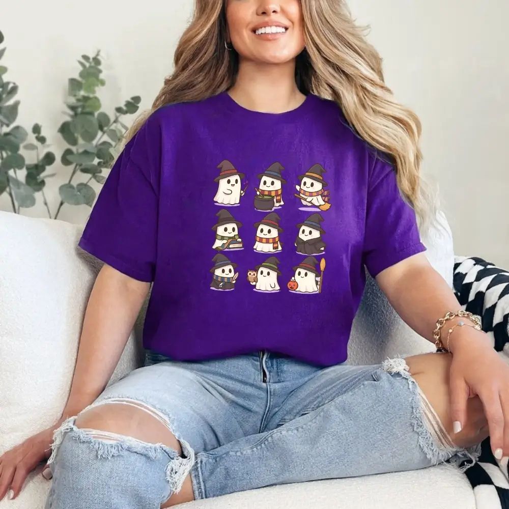 Cute Witch Ghosts Halloween Shirt – Kawaii Spooky Tee - Ever Trendy Essentials