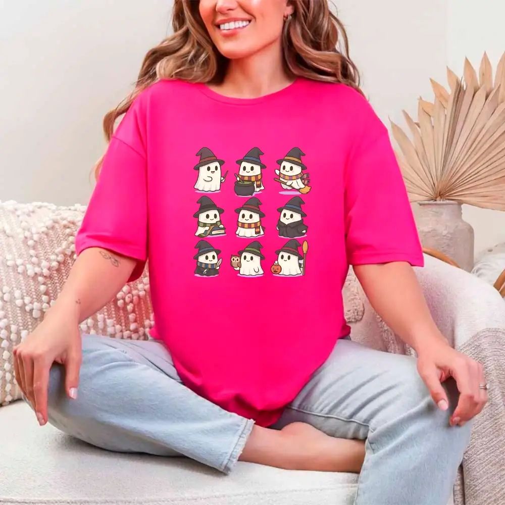 Cute Witch Ghosts Halloween Shirt – Kawaii Spooky Tee - Ever Trendy Essentials
