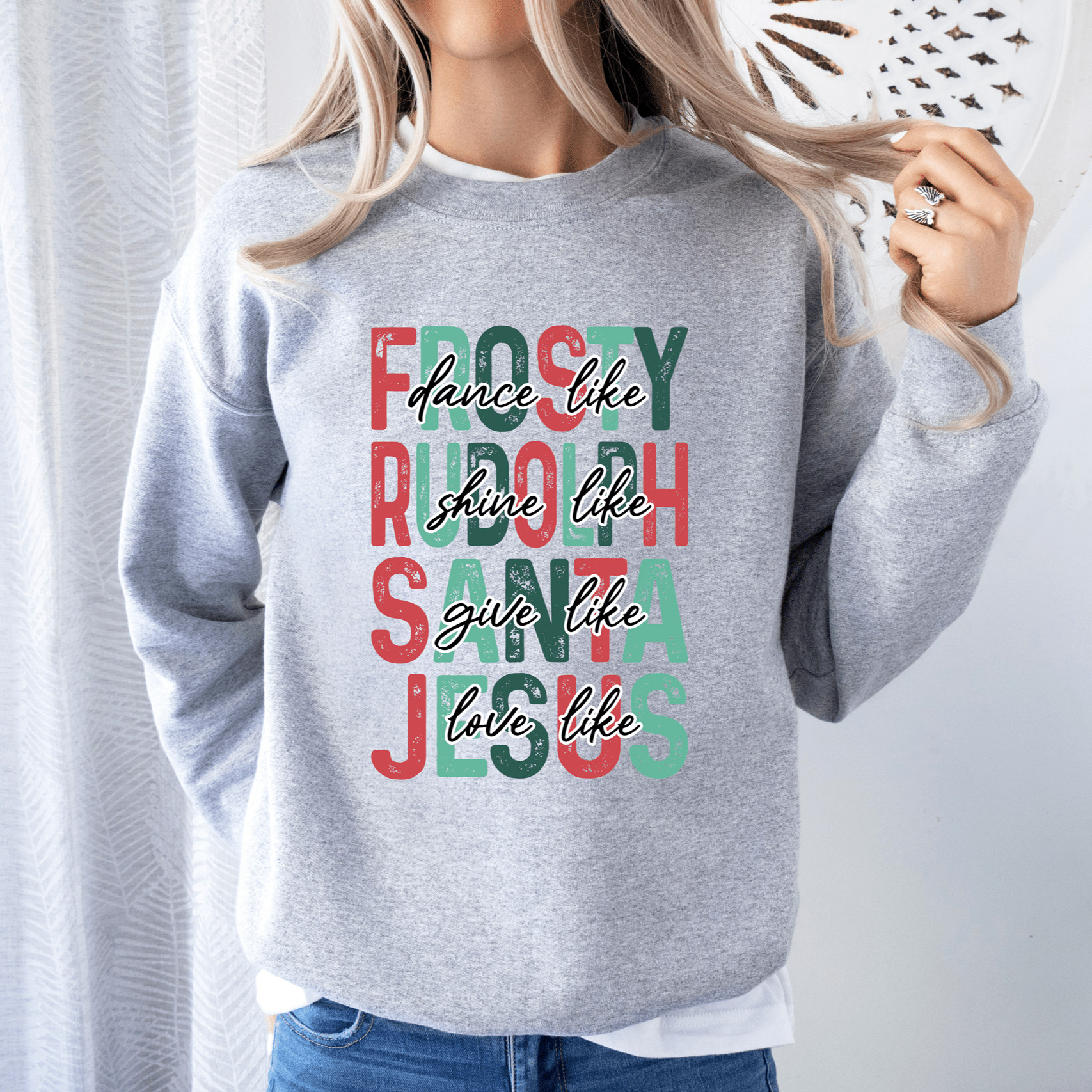 Dance Like Frosty Love Like Jesus Tee or Sweatshirt - Ever Trendy Essentials