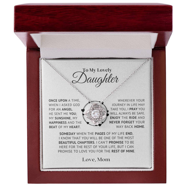 Daughter Love Knot Necklace Gift