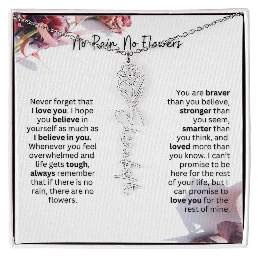 December Birth Flower Necklace | Customizable Birthstone Jewelry Gift - Ever Trendy Essentials