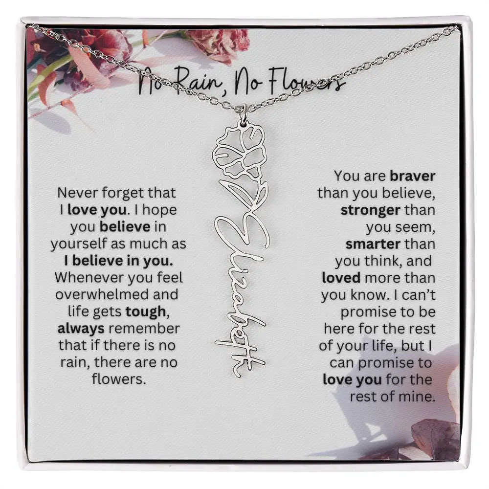 December Birth Flower Necklace | Customizable Birthstone Jewelry Gift - Ever Trendy Essentials