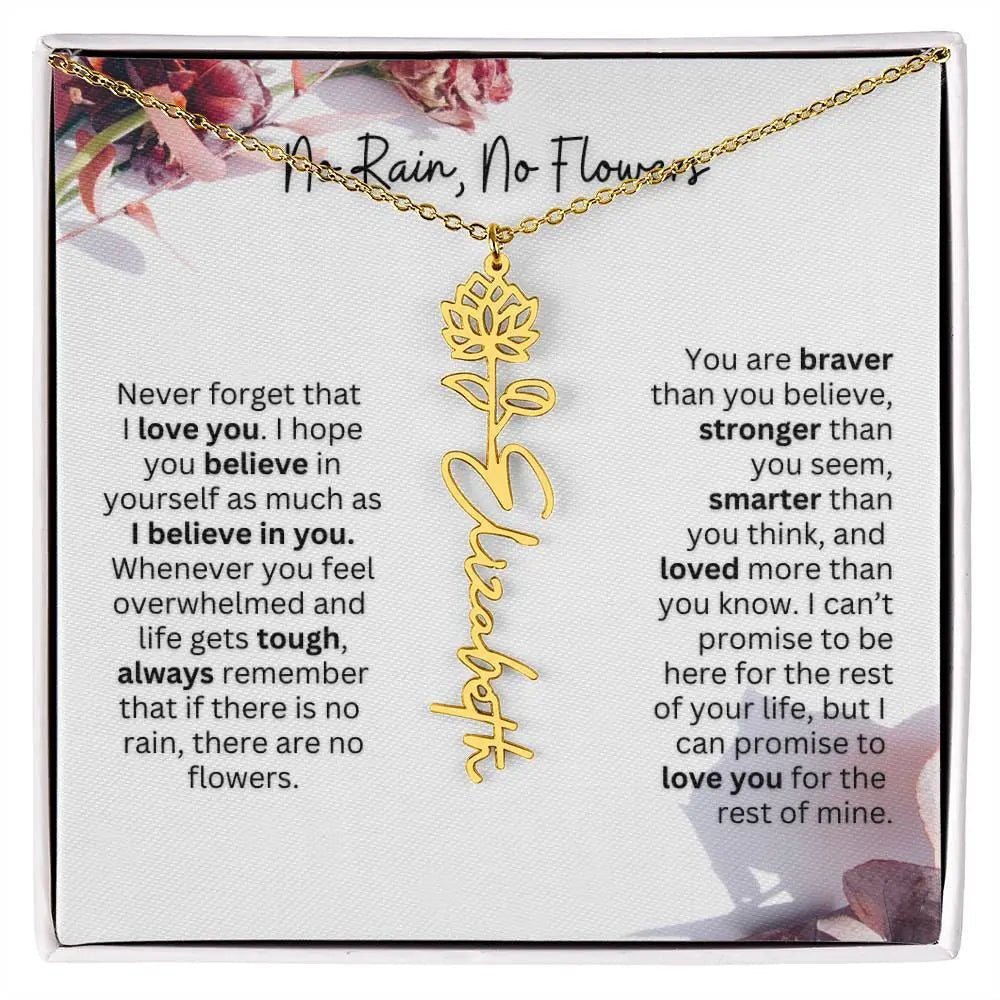 December Birth Flower Necklace | Customizable Birthstone Jewelry Gift - Ever Trendy Essentials