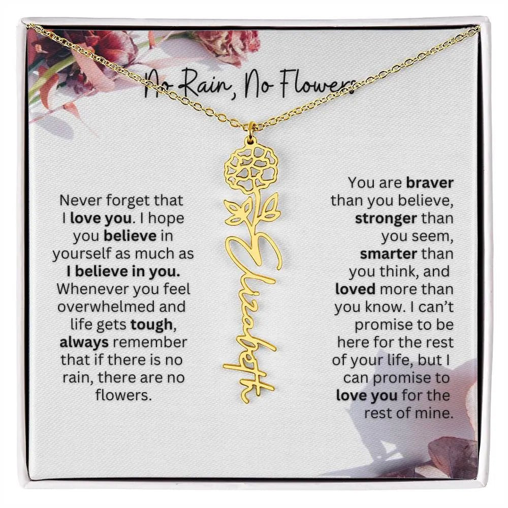 December Birth Flower Necklace | Customizable Birthstone Jewelry Gift - Ever Trendy Essentials