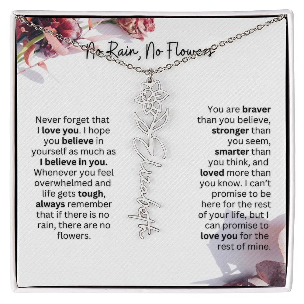 December Birth Flower Necklace | Customizable Birthstone Jewelry Gift - Ever Trendy Essentials