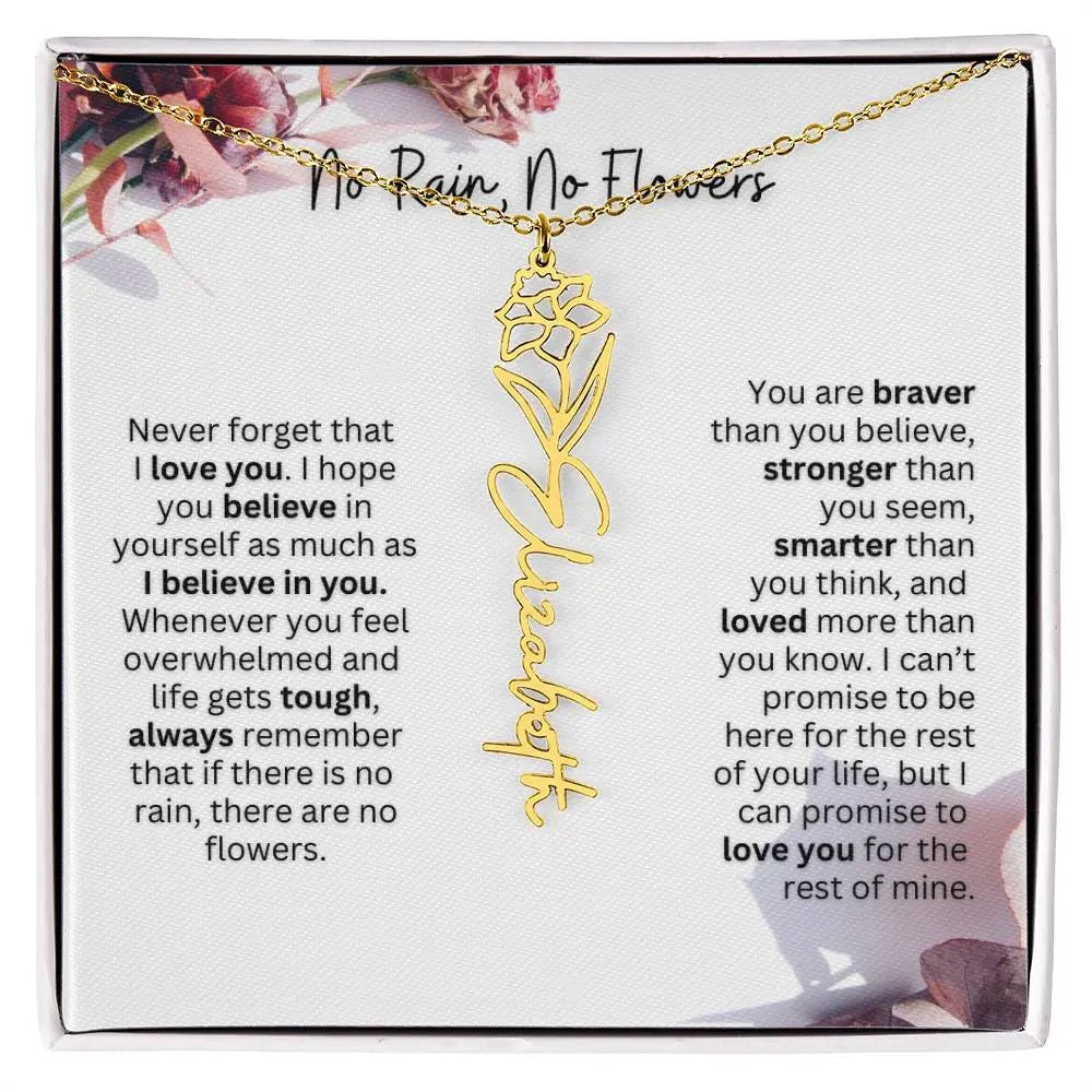 December Birth Flower Necklace | Customizable Birthstone Jewelry Gift - Ever Trendy Essentials