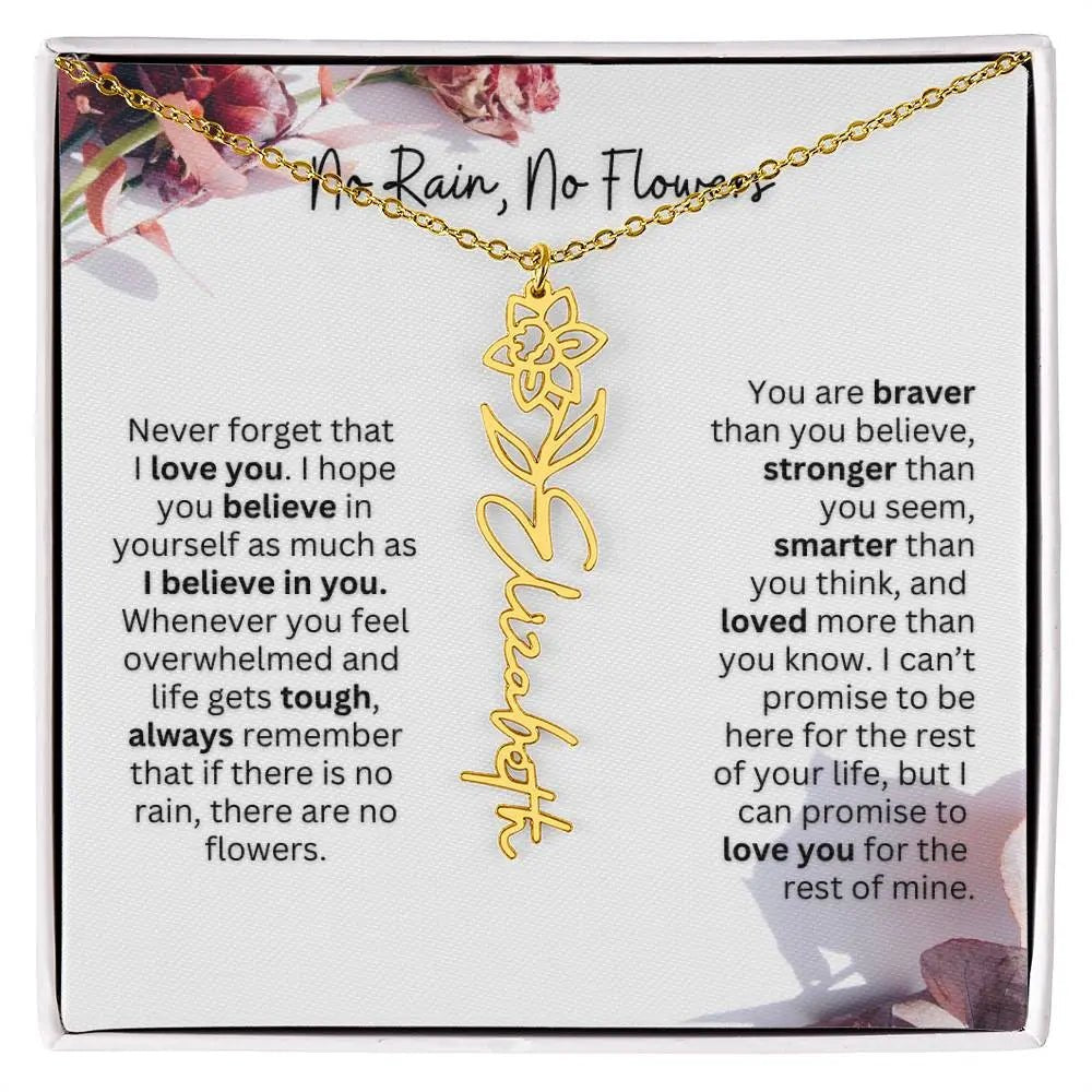 December Birth Flower Necklace | Customizable Birthstone Jewelry Gift - Ever Trendy Essentials