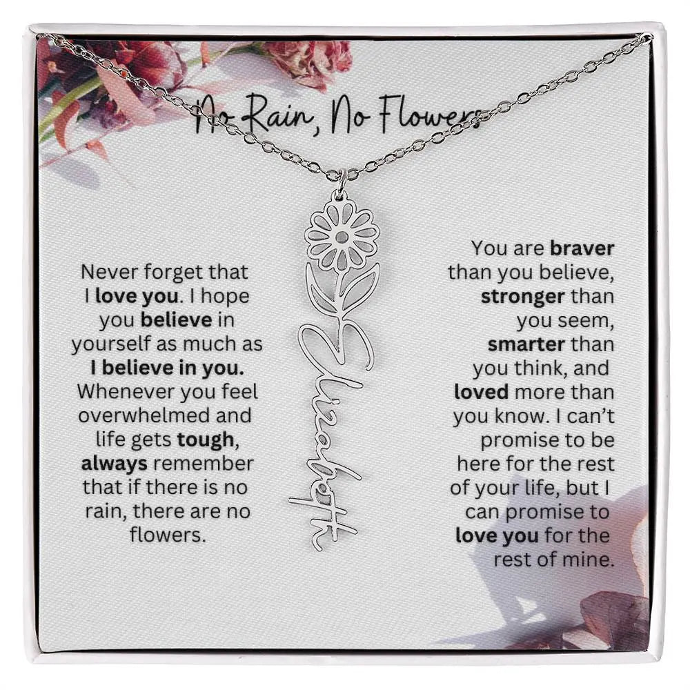 December Birth Flower Necklace | Customizable Birthstone Jewelry Gift - Ever Trendy Essentials