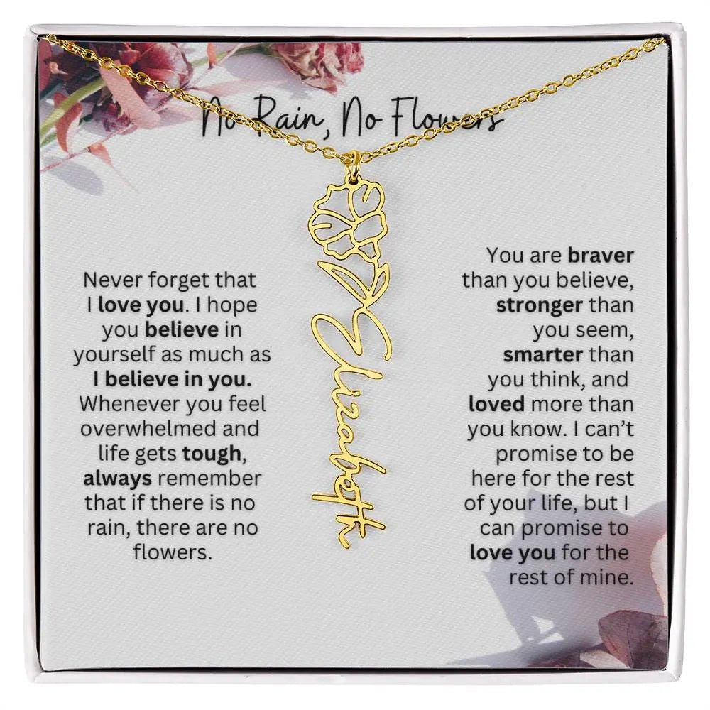 December Birth Flower Necklace | Customizable Birthstone Jewelry Gift - Ever Trendy Essentials