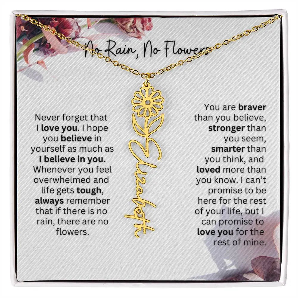 December Birth Flower Necklace | Customizable Birthstone Jewelry Gift - Ever Trendy Essentials