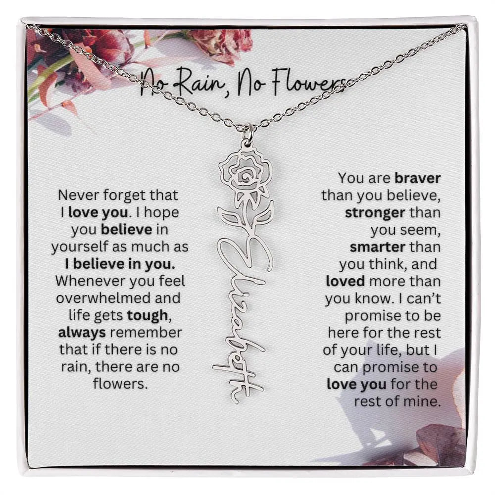 December Birth Flower Necklace | Customizable Birthstone Jewelry Gift - Ever Trendy Essentials