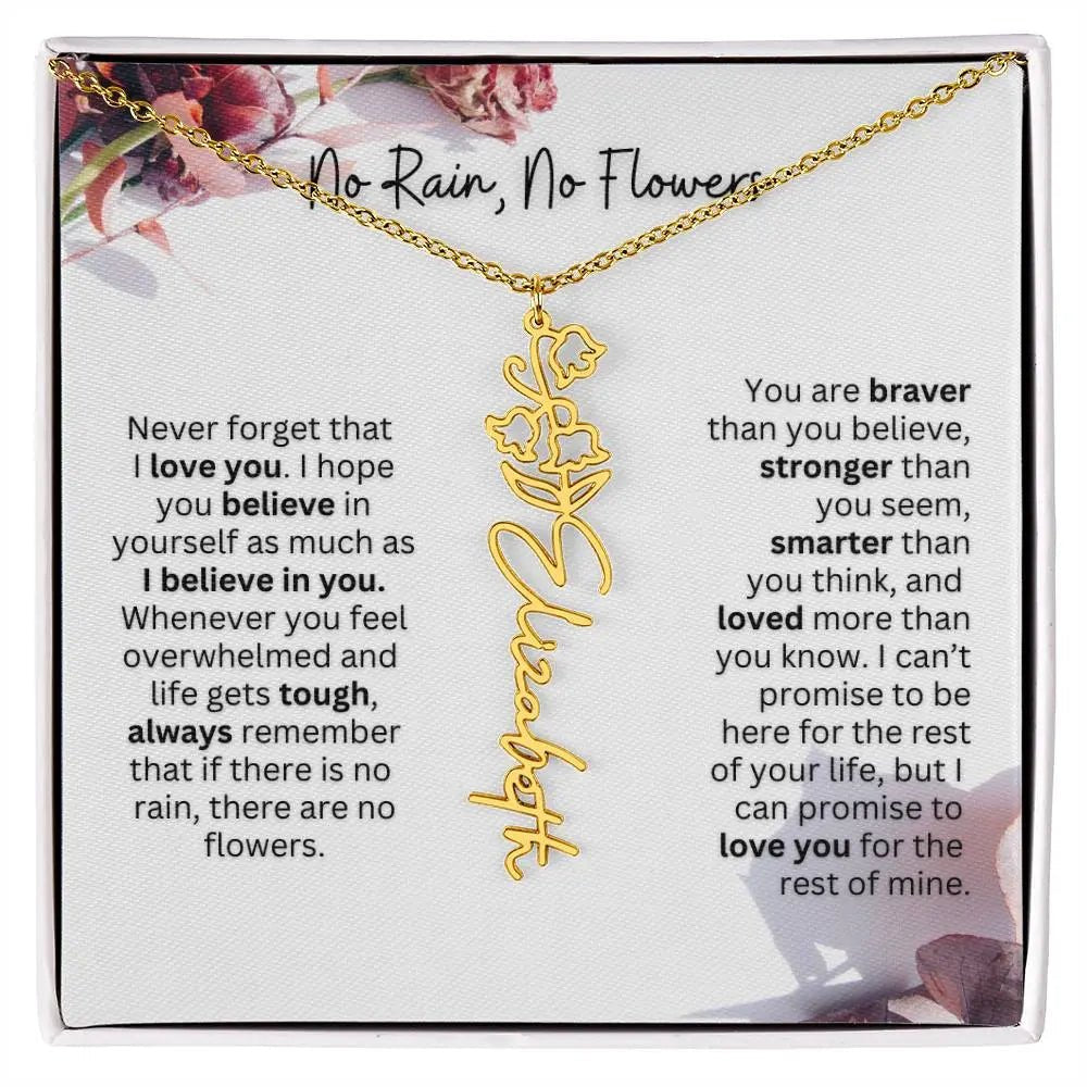 December Birth Flower Necklace | Customizable Birthstone Jewelry Gift - Ever Trendy Essentials