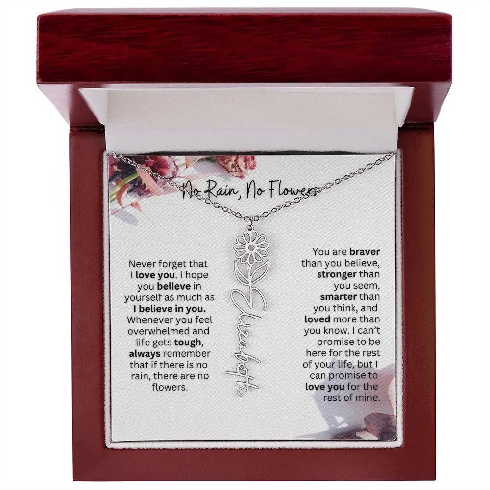 December Birth Flower Necklace | Customizable Birthstone Jewelry Gift - Ever Trendy Essentials