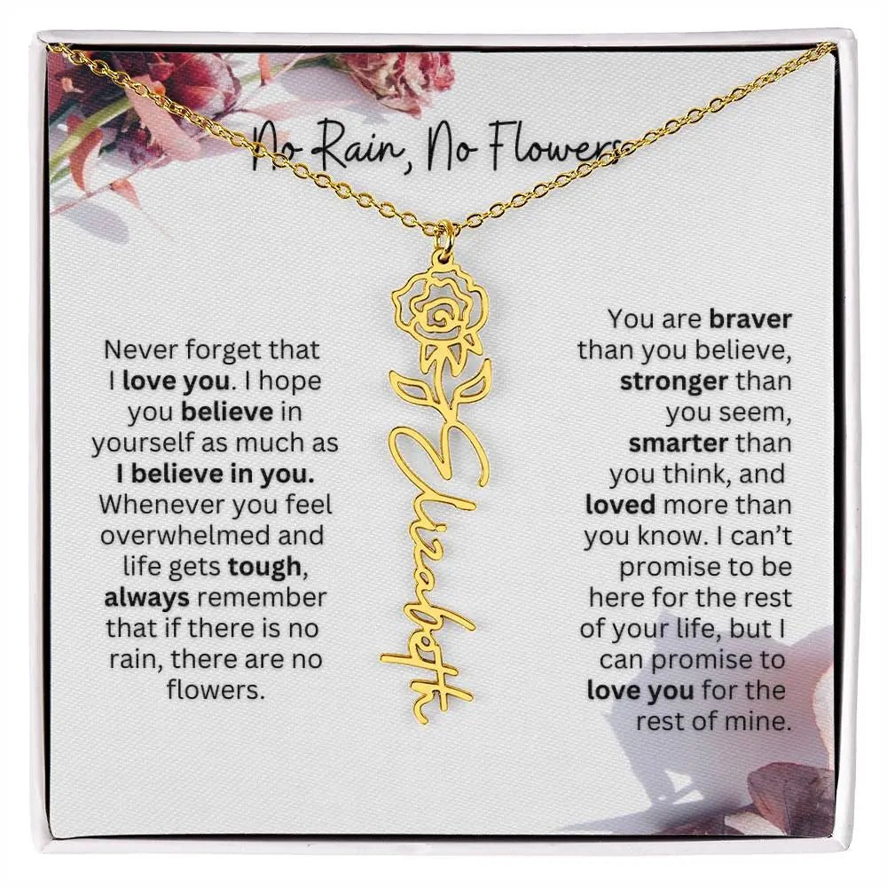 December Birth Flower Necklace | Customizable Birthstone Jewelry Gift - Ever Trendy Essentials