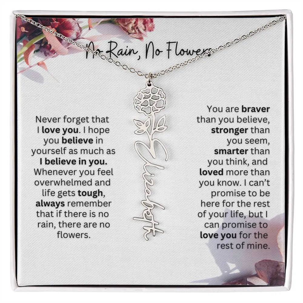December Birth Flower Necklace | Customizable Birthstone Jewelry Gift - Ever Trendy Essentials