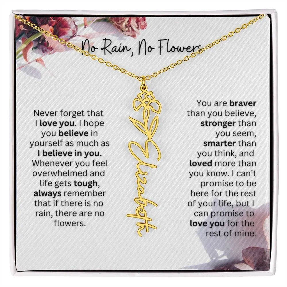 December Birth Flower Necklace | Customizable Birthstone Jewelry Gift - Ever Trendy Essentials