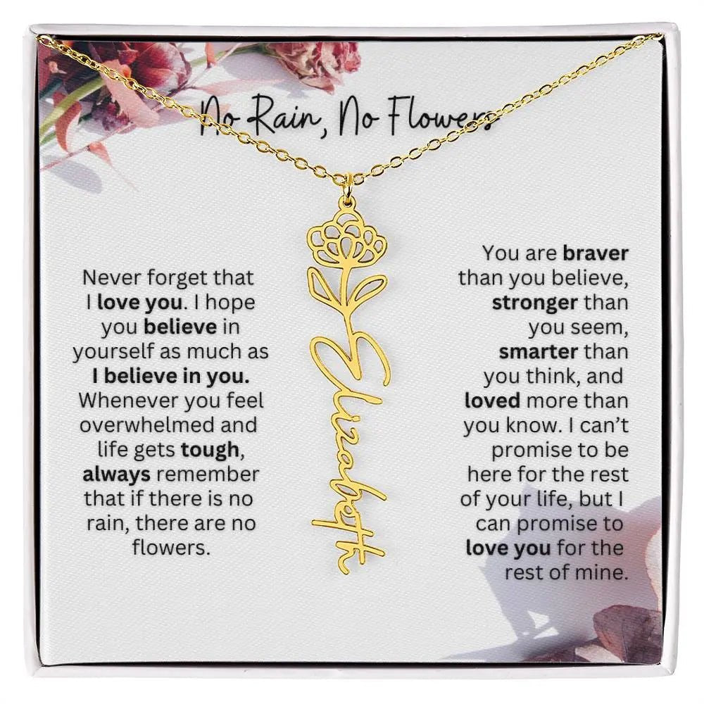 December Birth Flower Necklace | Customizable Birthstone Jewelry Gift - Ever Trendy Essentials