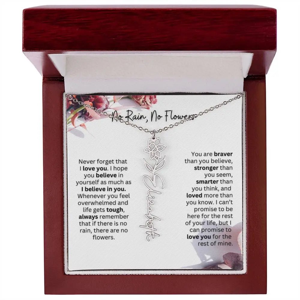 December Birth Flower Necklace | Customizable Birthstone Jewelry Gift - Ever Trendy Essentials