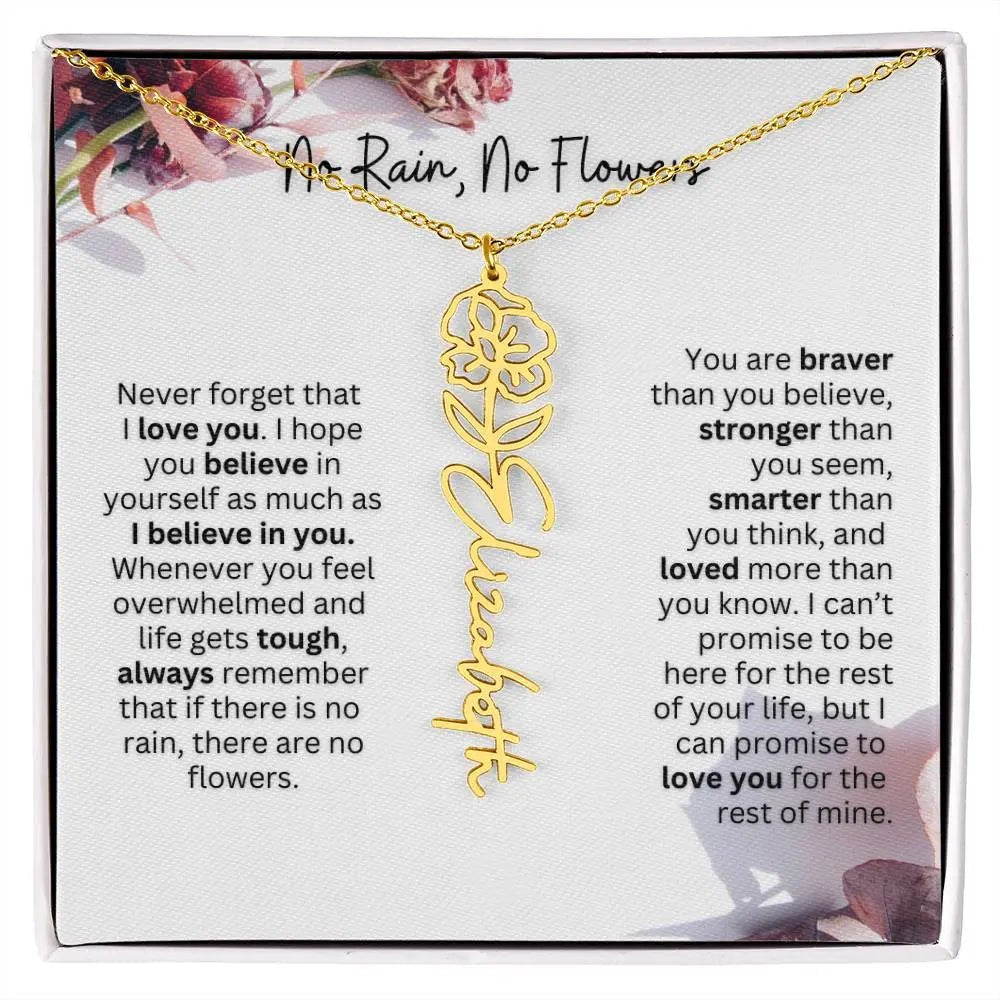 December Birth Flower Necklace | Customizable Birthstone Jewelry Gift - Ever Trendy Essentials