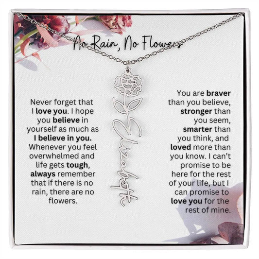 December Birth Flower Necklace | Customizable Birthstone Jewelry Gift - Ever Trendy Essentials