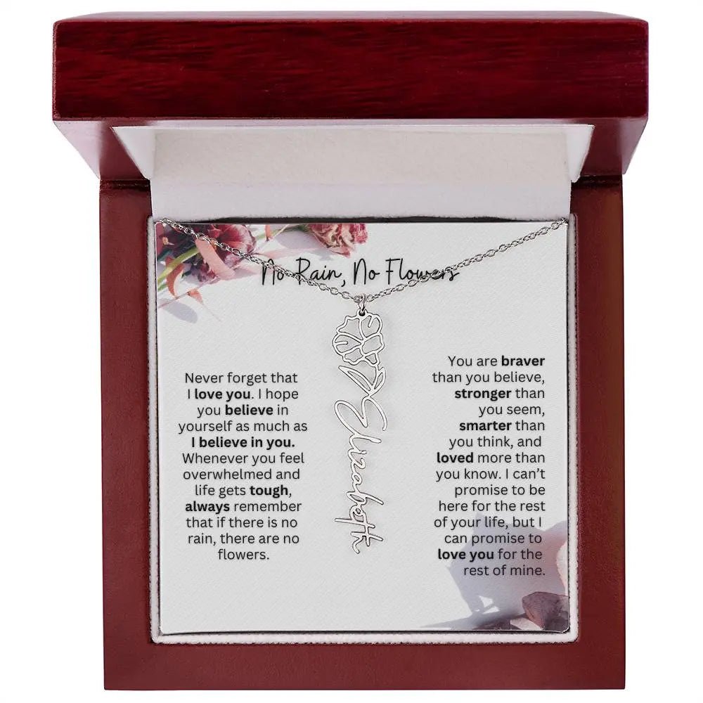 December Birth Flower Necklace | Customizable Birthstone Jewelry Gift - Ever Trendy Essentials
