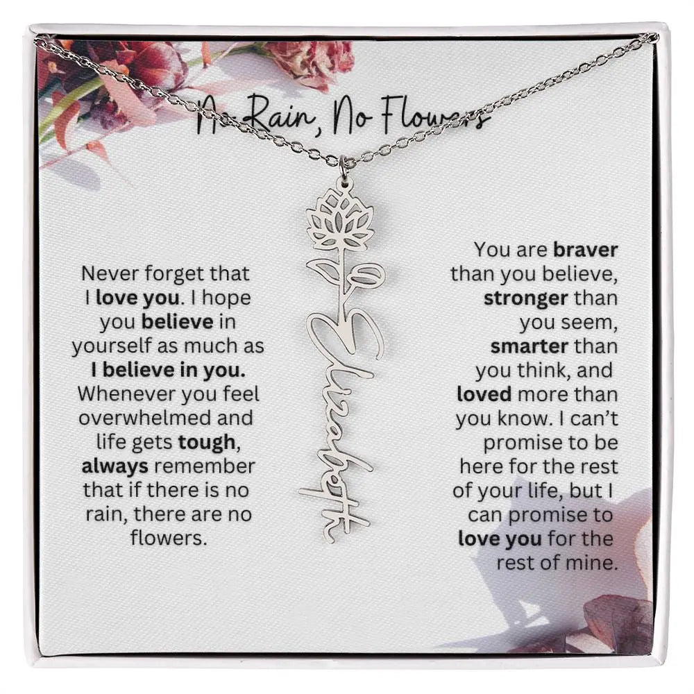 December Birth Flower Necklace | Customizable Birthstone Jewelry Gift - Ever Trendy Essentials