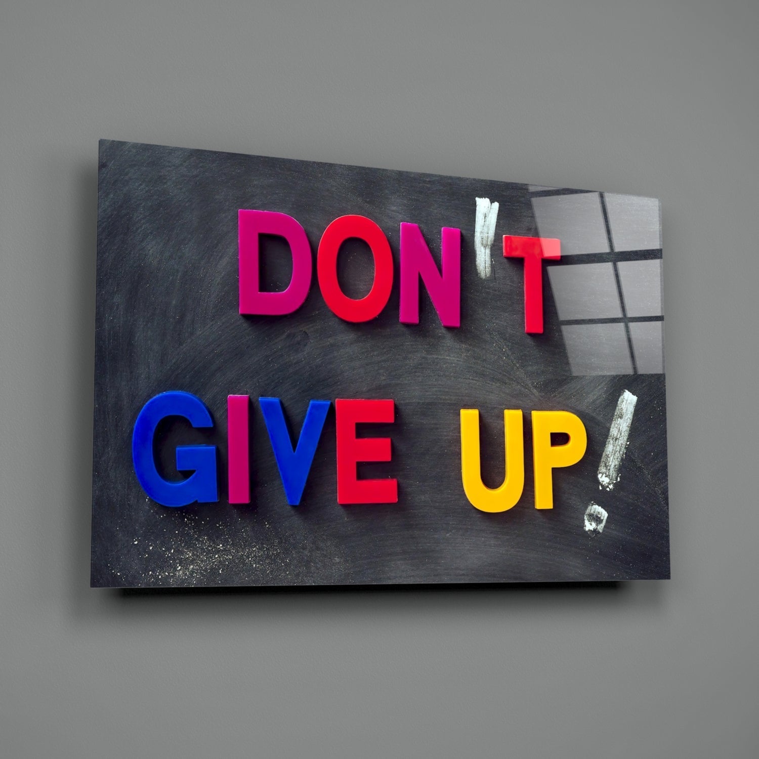 Don't Give Up Glass Wall Art Daughter - Ever Trendy Essentials