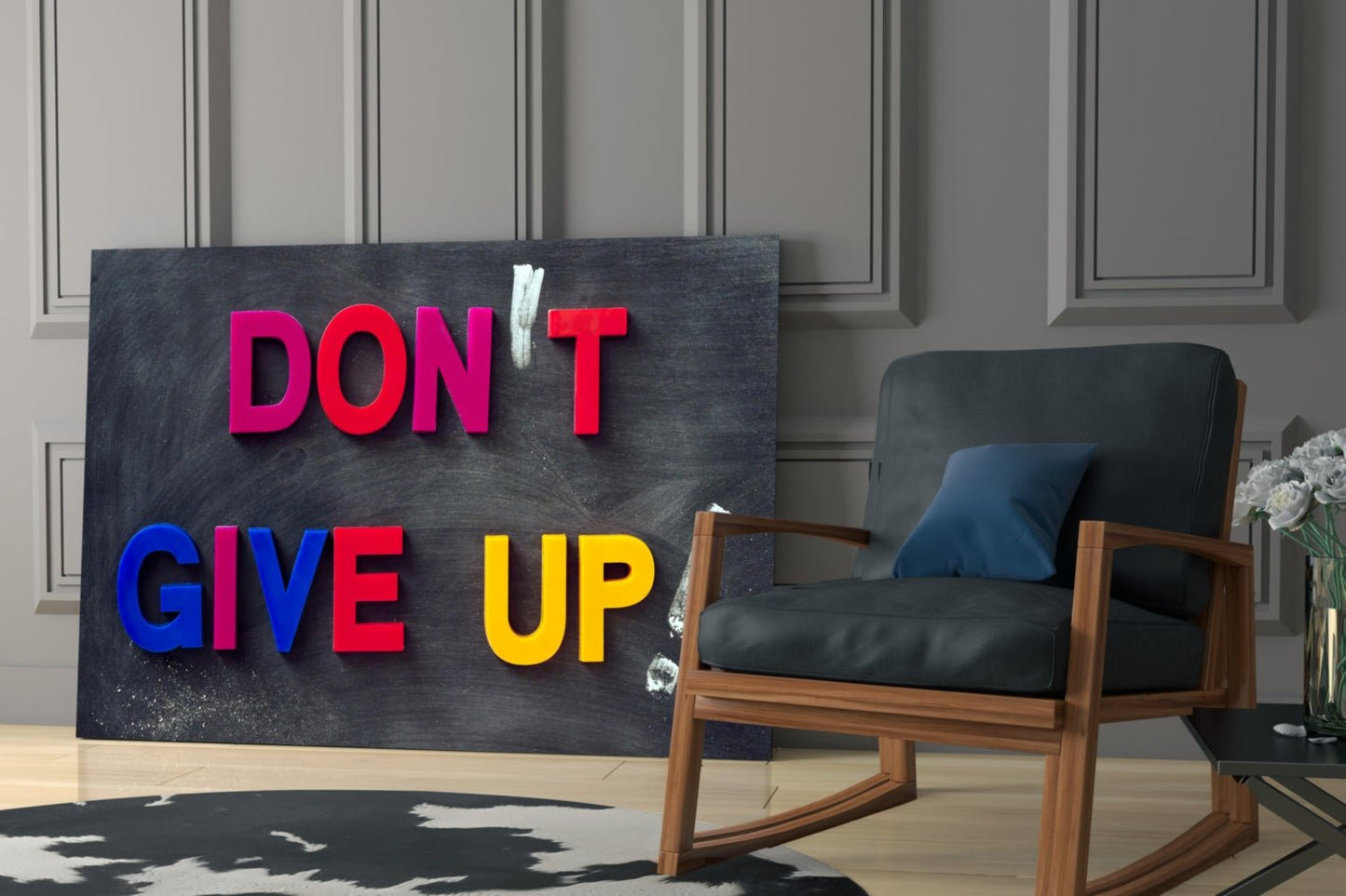 Don't Give Up Glass Wall Art Daughter - Ever Trendy Essentials