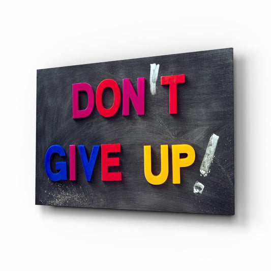 Don't Give Up Glass Wall Art Daughter - Ever Trendy Essentials
