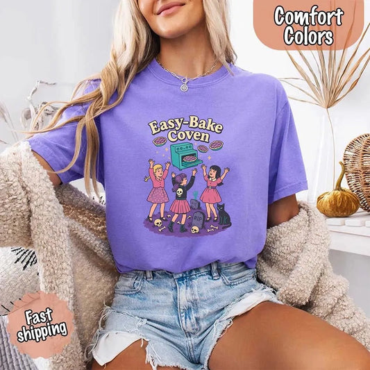 Easy Bake Coven Comfort Colors Shirt – Vintage 90s Horror Halloween Tee - Ever Trendy Essentials