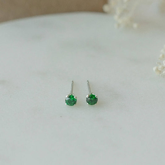 Emerald Crystal Stud Earrings - Ever Trendy Essentials
