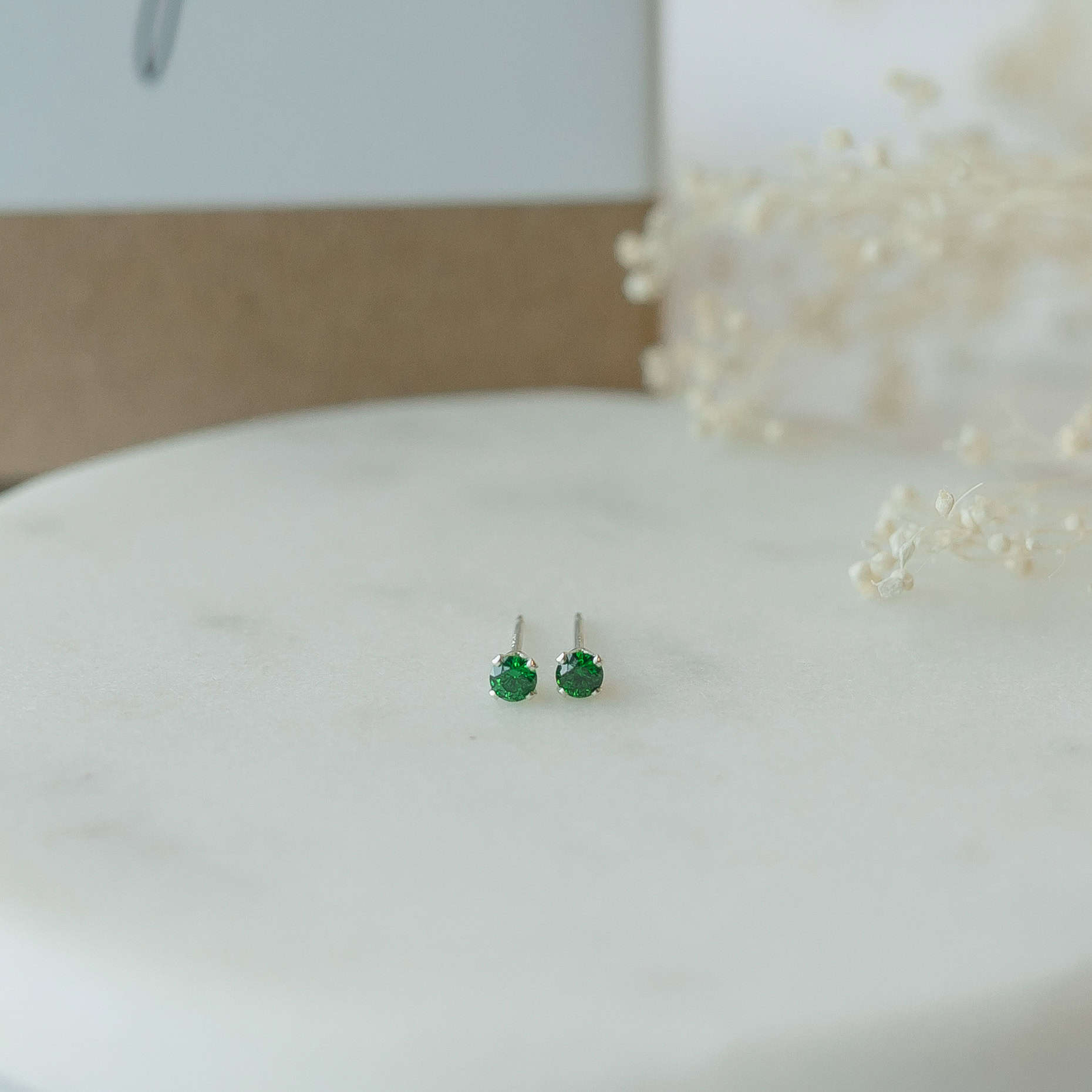 Emerald Crystal Stud Earrings - Ever Trendy Essentials