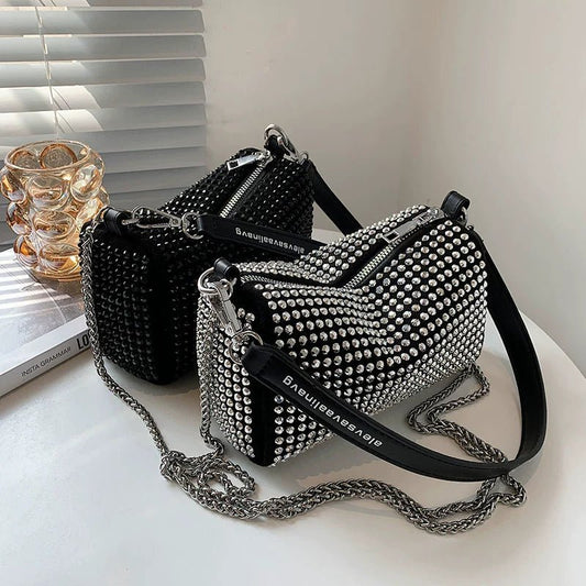 Fancy Rhinestone Bag | New Arrival Tide Fashion Underarm Bag & Full Diamond Crystal Handbag (Female Summer Crossbody) - Ever Trendy Essentials