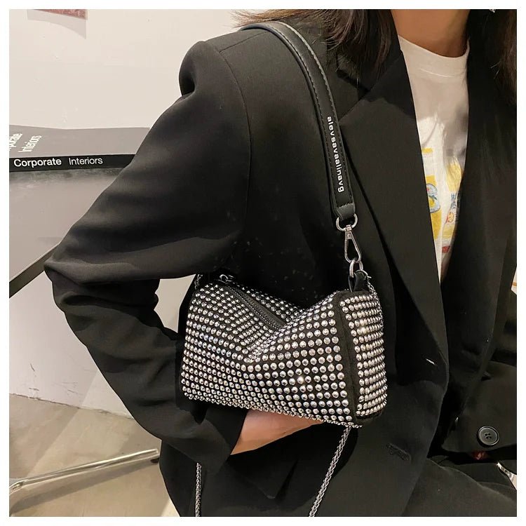 Fancy Rhinestone Bag | New Arrival Tide Fashion Underarm Bag & Full Diamond Crystal Handbag (Female Summer Crossbody) - Ever Trendy Essentials