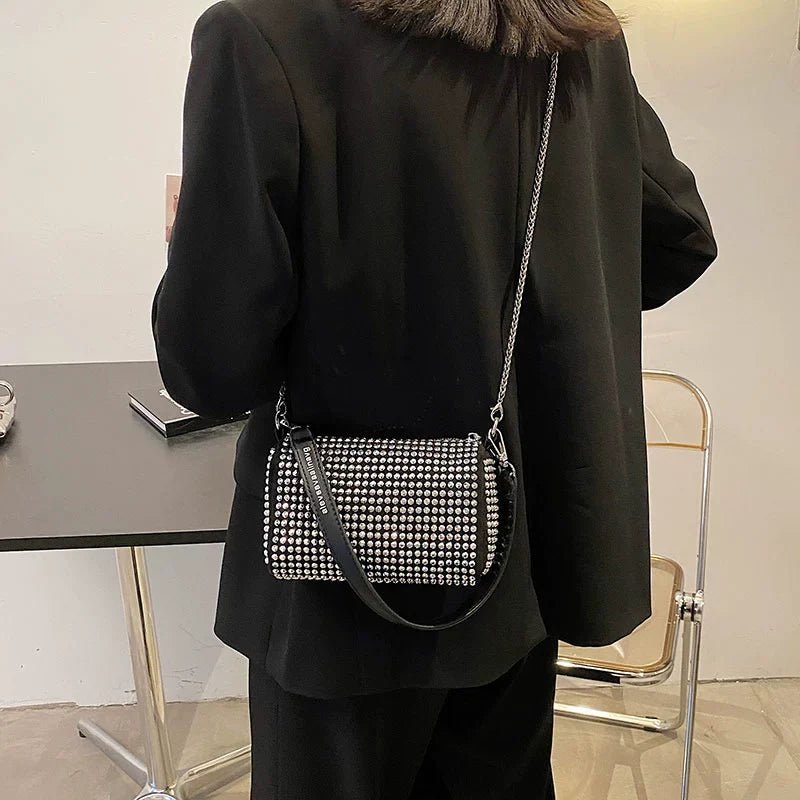 Fancy Rhinestone Bag | New Arrival Tide Fashion Underarm Bag & Full Diamond Crystal Handbag (Female Summer Crossbody) - Ever Trendy Essentials