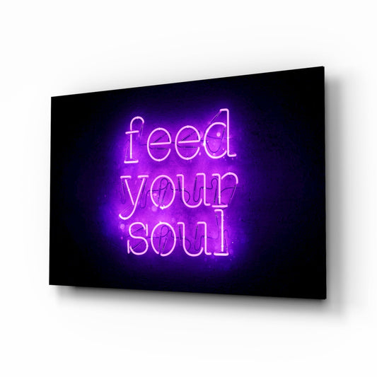 “Feed Your Soul” Glass Wall Art Daughter - Ever Trendy Essentials