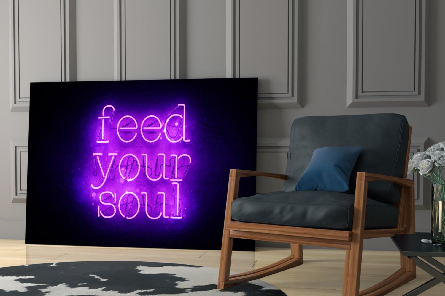 “Feed Your Soul” Glass Wall Art Daughter - Ever Trendy Essentials