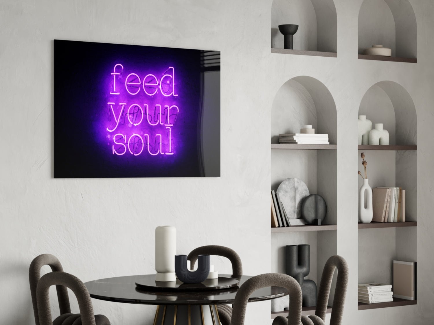 “Feed Your Soul” Glass Wall Art Daughter - Ever Trendy Essentials
