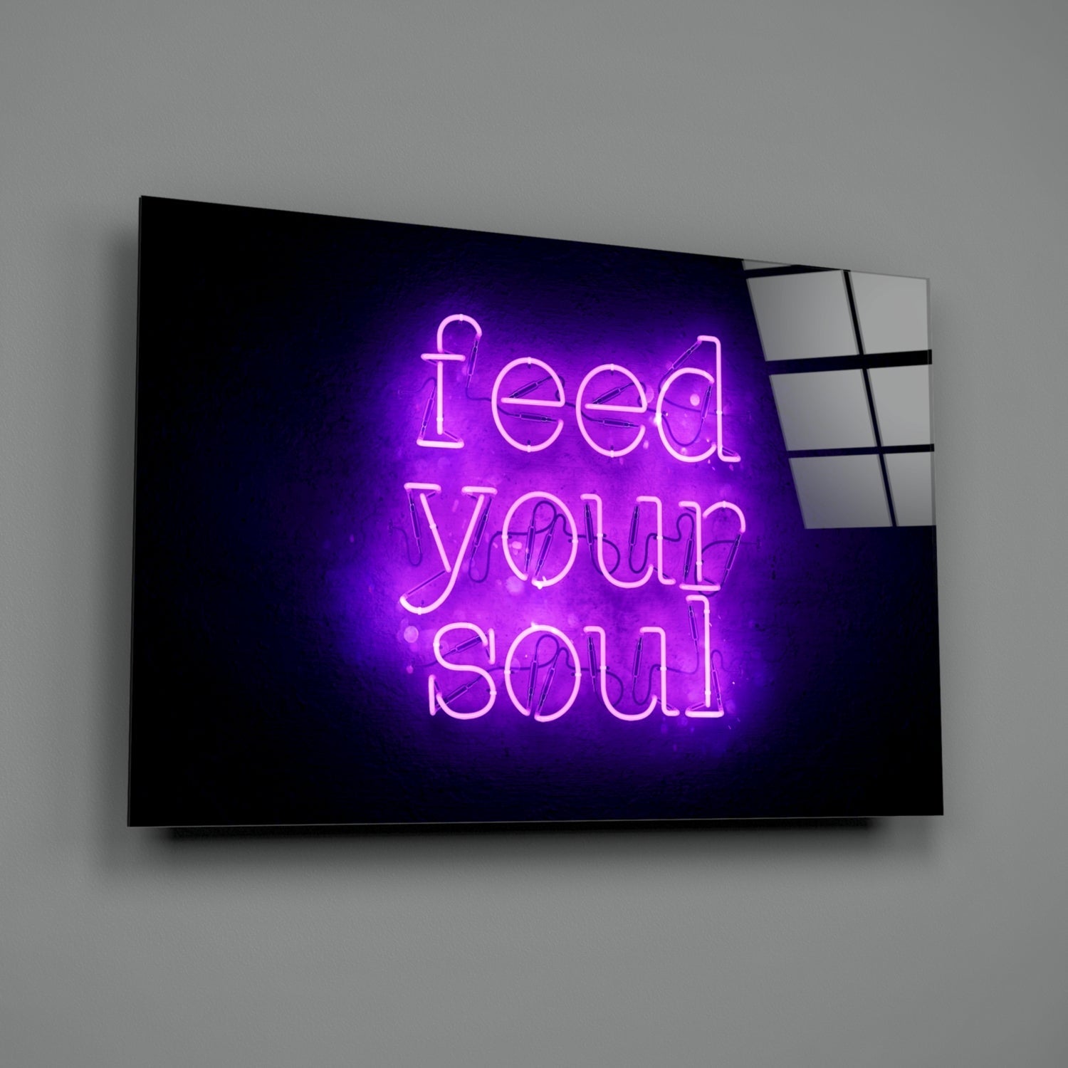 “Feed Your Soul” Glass Wall Art Daughter - Ever Trendy Essentials